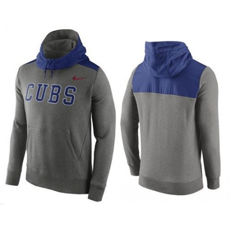 Men's Chicago Cubs Gray Cooperstown Collection Hybrid Pullover Hoodie