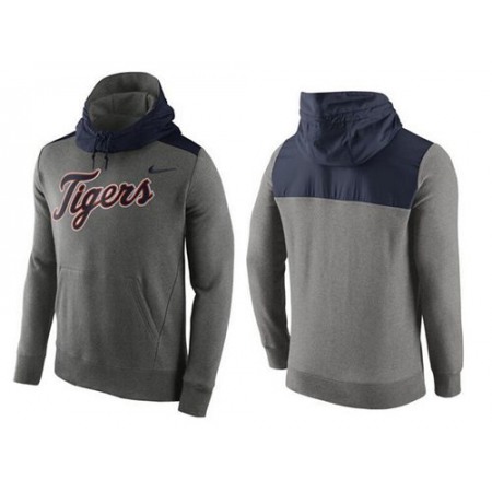 Men's Detroit Tigers Gray Cooperstown Collection Hybrid Pullover Hoodie