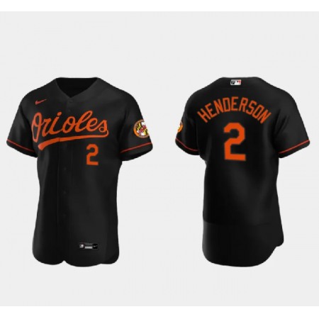 Youth Baltimore Orioles #2 Gunnar Henderson Black Flex Base Stitched Baseball Jersey