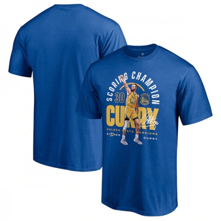 Men's Golden State Warriors #30 Stephen Curry 2022 Royal NBA Scoring Champion T-Shirt