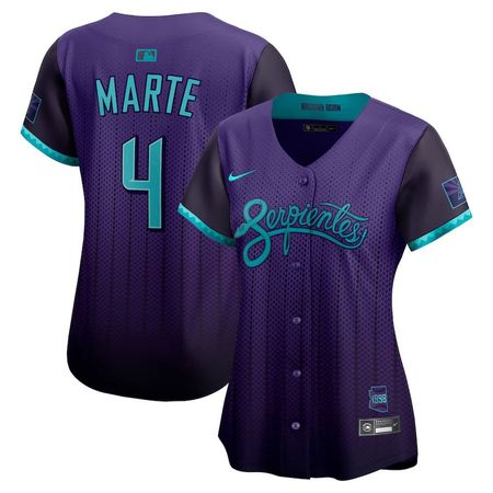 Women's Arizona Diamondbacks #4 Ketel Marte Nike Purple 2025 City Connect Limited Player Jersey