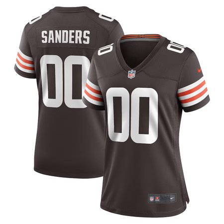 Women's Cleveland Browns #00 Shedeur Sanders Nike Brown 2025 NFL Draft Game Jersey
