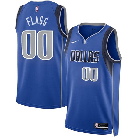 Men's Dallas Mavericks #00 Cooper Flagg Nike Blue Swingman Icon Edition Jersey