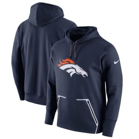 Men's Denver Broncos Navy Champ Drive Vapor Speed Pullover Hoodie