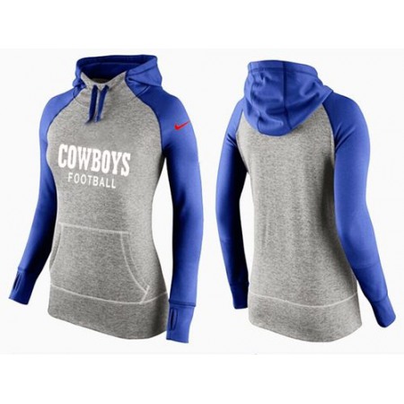 Women's Dallas Cowboys Performance Hoodie Grey & Blue