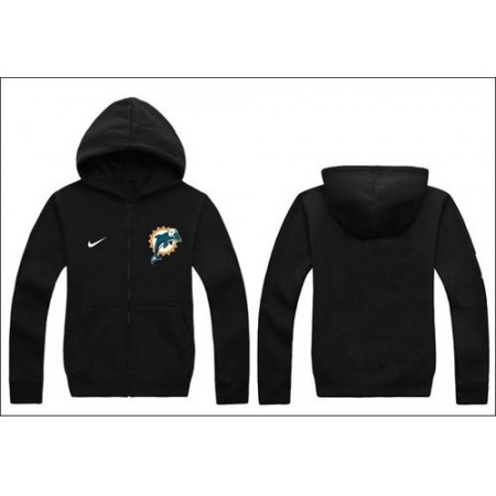 Miami Dolphins Authentic Logo Hoodie Black