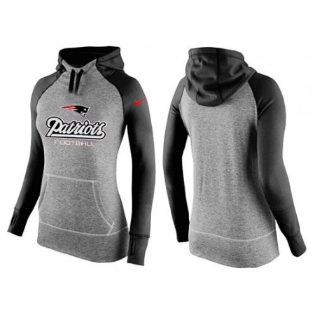 Women's New England Patriots Performance Hoodie Grey & Black