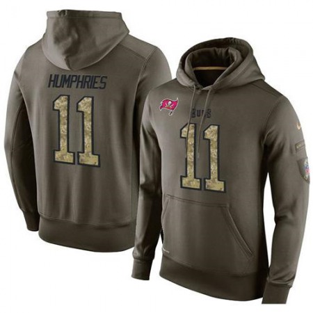 NFL Men's Tampa Bay Buccaneers #11 Adam Humphries Stitched Green Olive Salute To Service KO Performance Hoodie