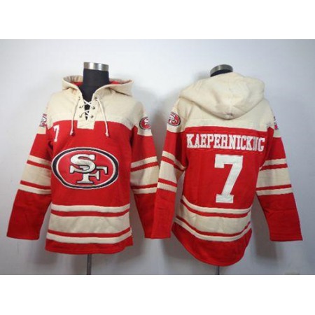 49ers #7 Colin Kaepernick Red Sawyer Hoodie Sweatshirt NFL Hoodie