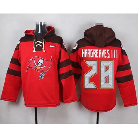 Buccaneers #28 Vernon Hargreaves III Red Player Pullover NFL Hoodie