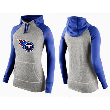 Women's Tennessee Titans Performance Hoodie Grey & Blue_2
