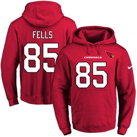 Cardinals #85 Darren Fells Red Name & Number Pullover NFL Hoodie