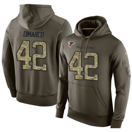 NFL Men's Atlanta Falcons #42 Patrick DiMarco Stitched Green Olive Salute To Service KO Performance Hoodie