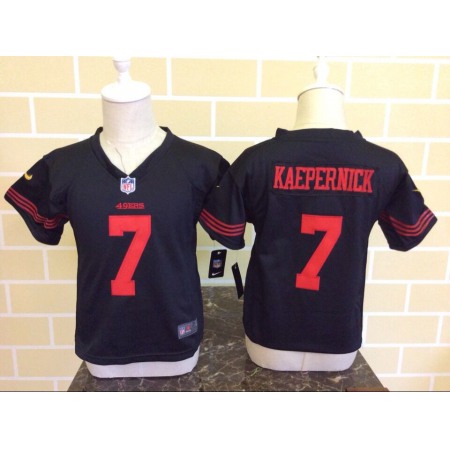 Toddler San Francisco 49ers #7 Colin Kaepernick Black Stitched NFL Jersey