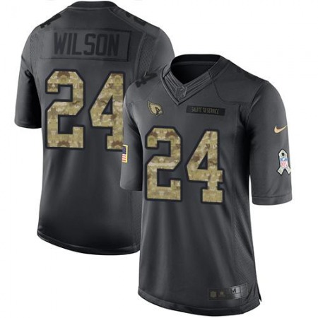 Cardinals #24 Adrian Wilson Black Men's Stitched NFL Limited 2016 Salute to Service Jersey