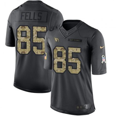 Cardinals #85 Darren Fells Black Men's Stitched NFL Limited 2016 Salute to Service Jersey