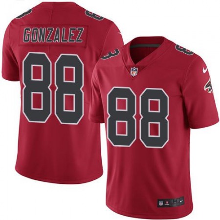 Falcons #88 Tony Gonzalez Red Men's Stitched NFL Limited Rush Jersey