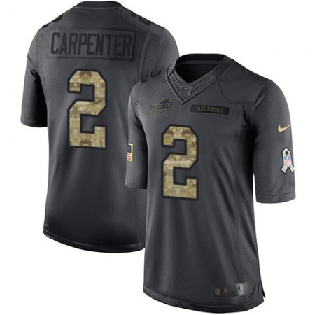 Bills #2 Dan Carpenter Black Men's Stitched NFL Limited 2016 Salute To Service Jersey