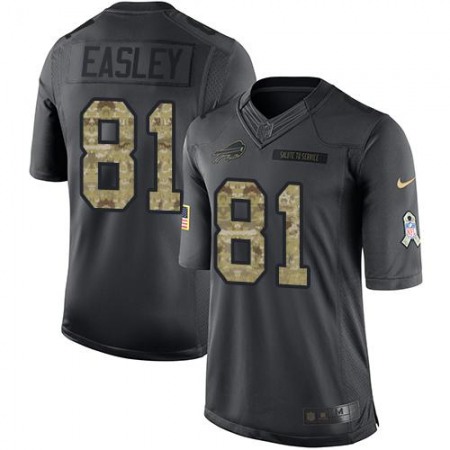 Bills #81 Marcus Easley Black Men's Stitched NFL Limited 2016 Salute To Service Jersey
