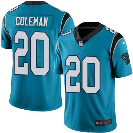 Panthers #20 Kurt Coleman Blue Men's Stitched NFL Limited Rush Jersey
