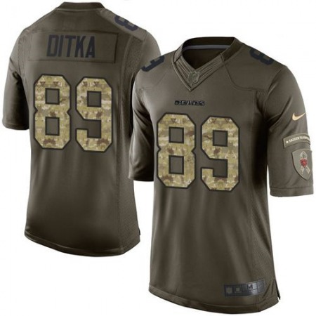Bears #89 Mike Ditka Green Men's Stitched NFL Limited Salute to Service Jersey