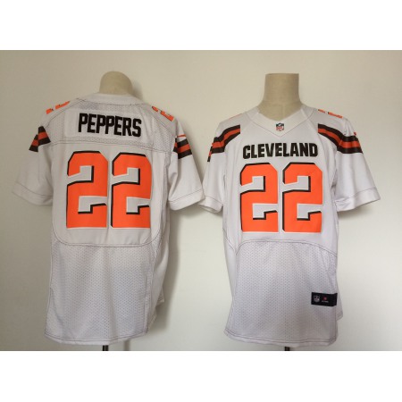 Men's Cleveland Browns #22 Jabrill Peppers White Stitched NFL New Elite Jersey