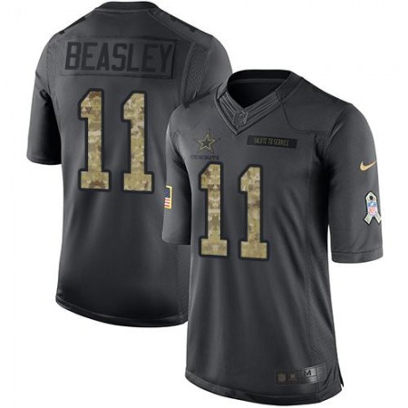 Cowboys #11 Cole Beasley Black Men's Stitched NFL Limited 2016 Salute To Service Jersey