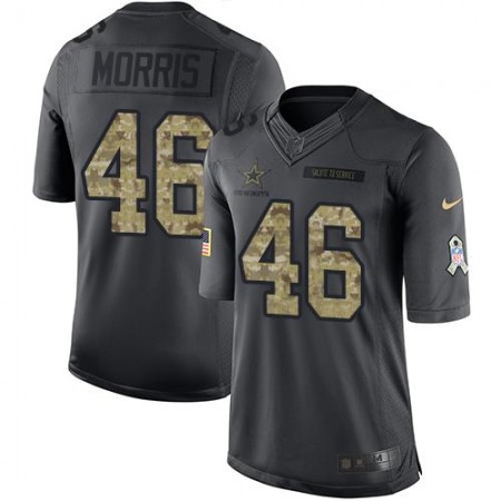 Cowboys #46 Alfred Morris Black Men's Stitched NFL Limited 2016 Salute To Service Jersey