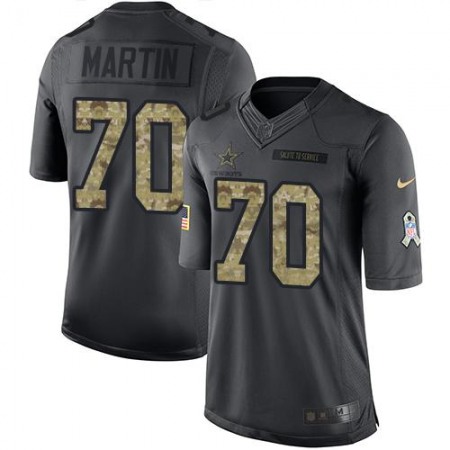 Cowboys #70 Zack Martin Black Men's Stitched NFL Limited 2016 Salute To Service Jersey