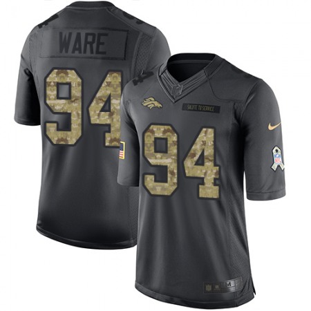 Broncos #94 DeMarcus Ware Black Men's Stitched NFL Limited 2016 Salute to Service Jersey