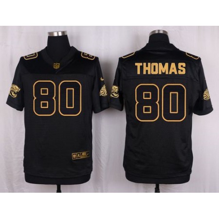 Jaguars #80 Julius Thomas Black Men's Stitched NFL Elite Pro Line Gold Collection Jersey