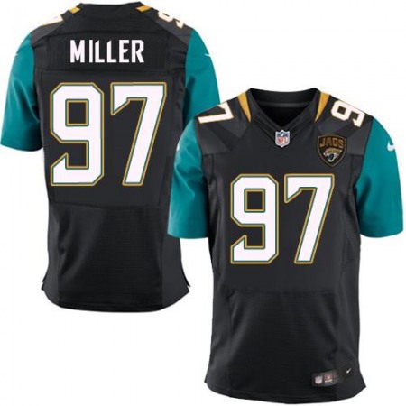 Jaguars #97 Roy Miller Black Alternate Men's Stitched NFL Elite Jersey