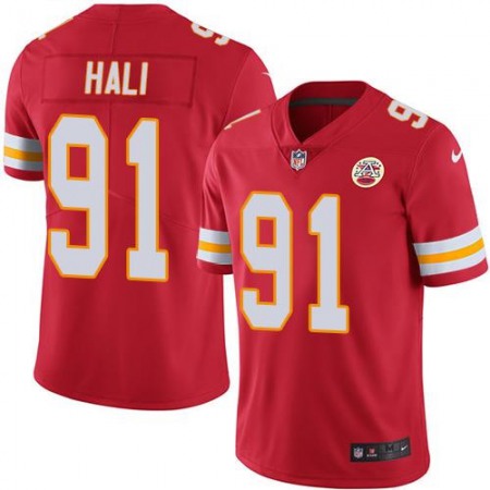 Chiefs #91 Tamba Hali Red Men's Stitched NFL Limited Rush Jersey