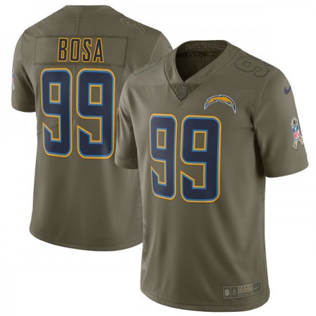 Men's Los Angeles Chargers #99 Joey Bosa Olive Salute To Service Limited Stitched NFL Jersey