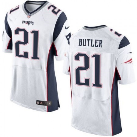 Patriots #21 Malcolm Butler White Men's Stitched NFL New Elite Jersey