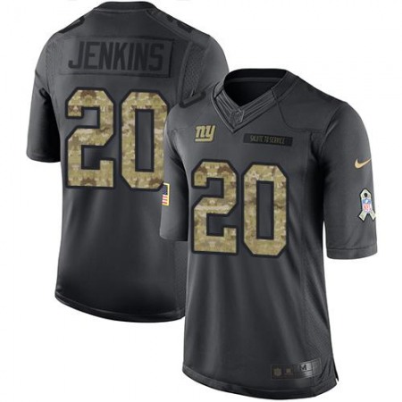 Giants #20 Janoris Jenkins Black Men's Stitched NFL Limited 2016 Salute to Service Jersey