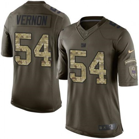 Giants #54 Olivier Vernon Green Men's Stitched NFL Limited Salute to Service Jersey