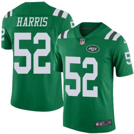 Jets #52 David Harris Green Men's Stitched NFL Elite Rush Jersey