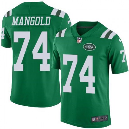 Jets #74 Nick Mangold Green Men's Stitched NFL Elite Rush Jersey