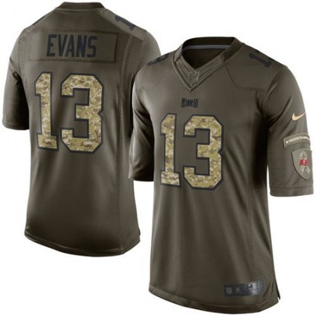 Buccaneers #13 Mike Evans Green Men's Stitched NFL Limited Salute to Service Jersey
