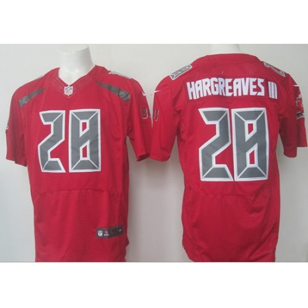 Buccaneers #28 Vernon Hargreaves III Red Men's Stitched NFL Elite Rush Jersey