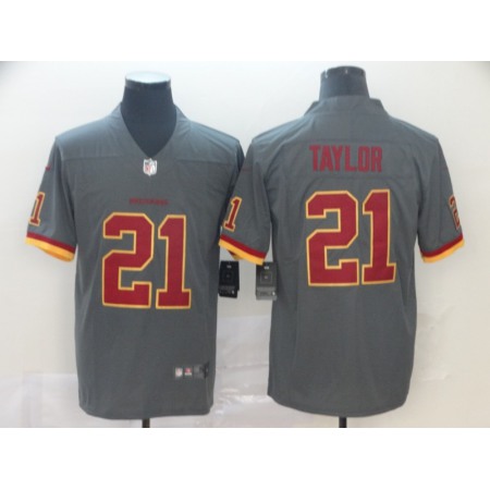 Men's Washington Redskins #21 Sean Taylor 2019 Gray Inverted Legend Stitched NFL Jersey