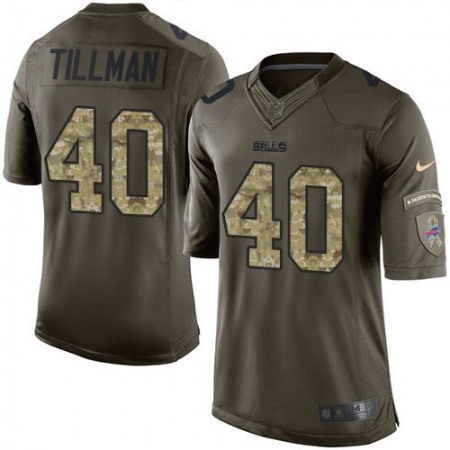 Cardinals #40 Pat Tillman Green Youth Stitched NFL Limited Salute to Service Jersey