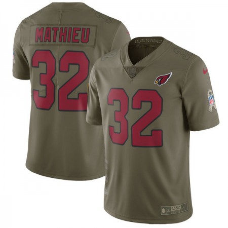 Youth Arizona Cardinals #32 Tyrann Mathieu Olive Salute To Service Limited Stitched NFL Jersey