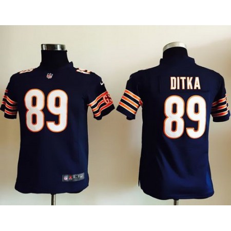 Bears #89 Mike Ditka Navy Blue Team Color Youth Stitched NFL Elite Jersey