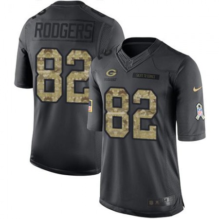 Packers #82 Richard Rodgers Black Youth Stitched NFL Limited 2016 Salute to Service Jersey