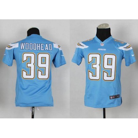 Chargers #39 Danny Woodhead Electric Blue Alternate Youth Stitched NFL New Elite Jersey