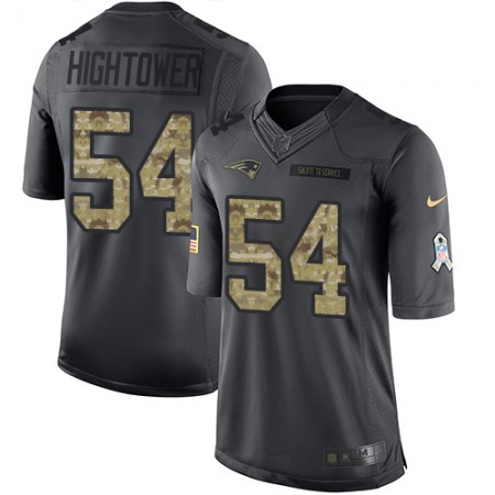 Patriots #54 Dont'a Hightower Black Youth Stitched NFL Limited 2016 Salute to Service Jersey