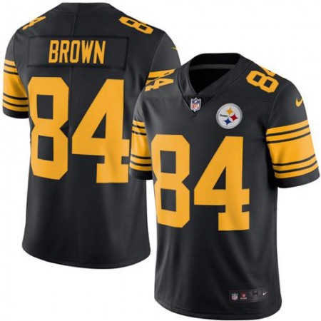 Steelers #84 Antonio Brown Black Youth Stitched NFL Limited Rush Jersey