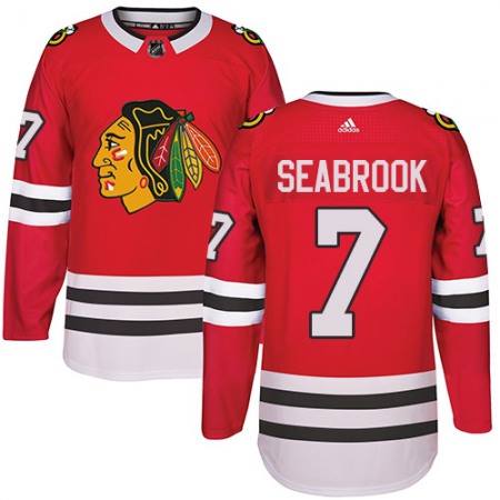 Men's Chicago Blackhawks #7 Brent Seabrook Red Stitched NHL Jersey